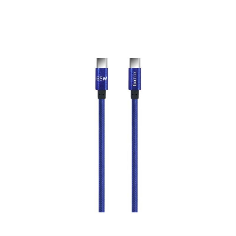 CABLE FOXBOX ROUND PRO TYPE-C A TYPE-C azul