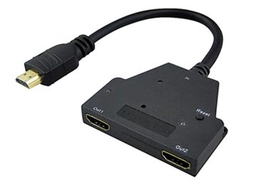 Adaptador splitter HDMI M a 2 HDMI H