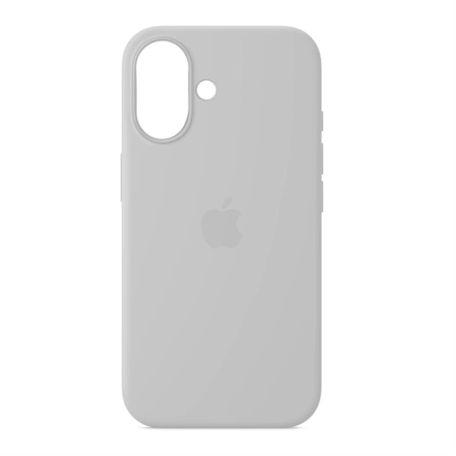 Funda silicone case iPhone 16 GRIS claro
