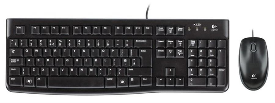 TECLADO Y MOUSE LOGITECH MK120 USB NEGRO