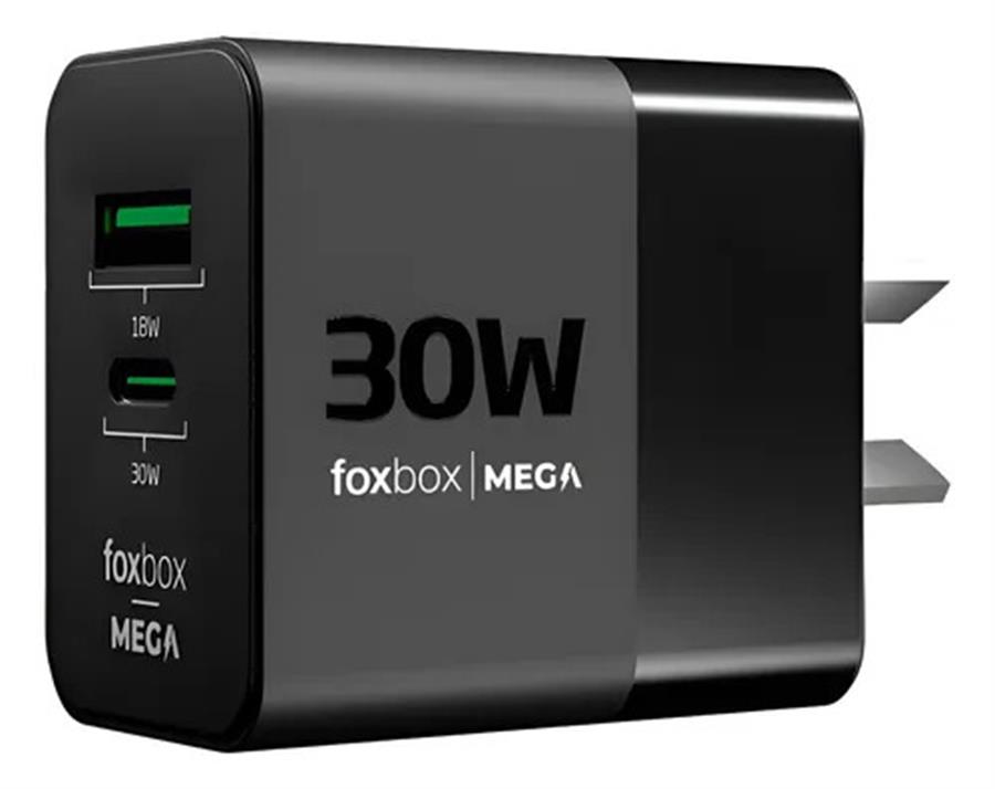 Cargador FOXBOX GAN MEGA 30W sin cable