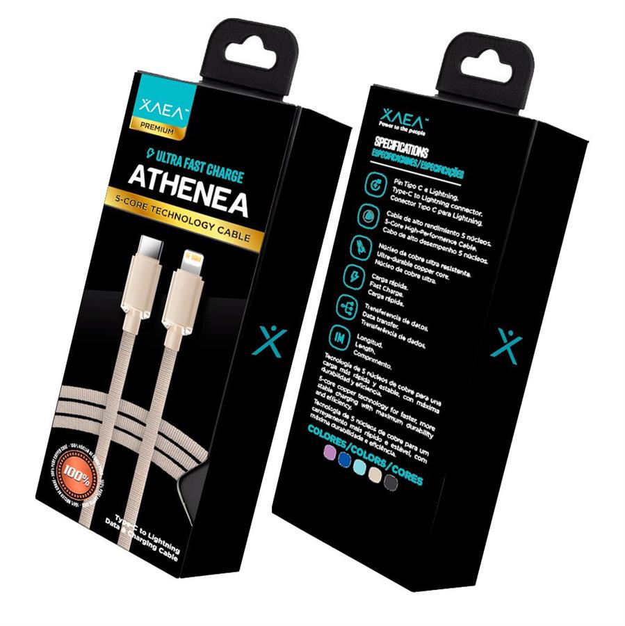 Duplicado - Cable tipo C a lightning Xaea Athenea dorado