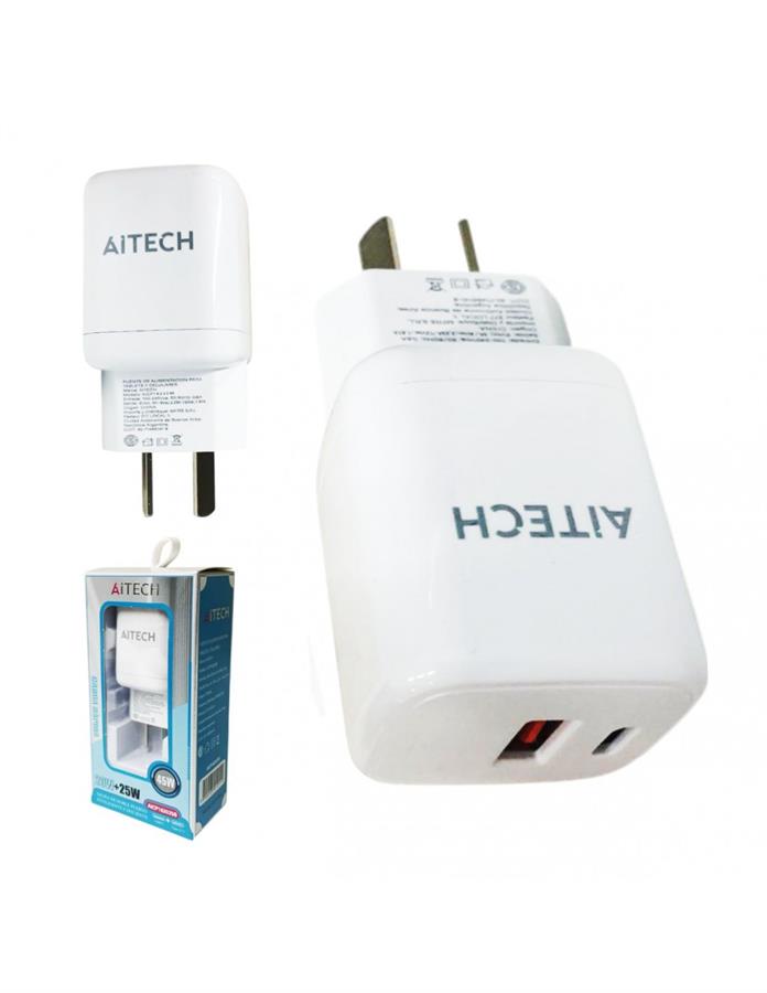 Cargador Aitech usb + tipo c