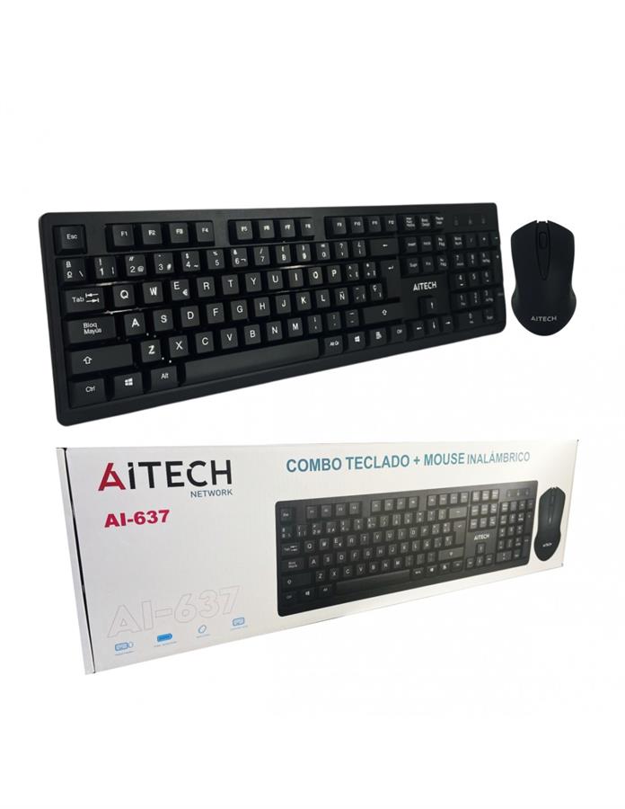 Combo inalambrico teclado + mouse AITECH AI-637